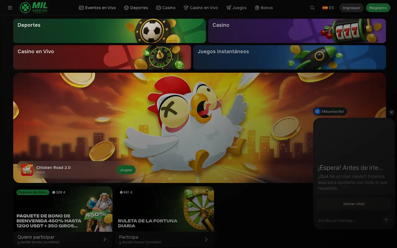 Lobby de juegos y proveedores